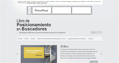Desktop Screenshot of librodeposicionamientoenbuscadores.com