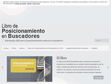 Tablet Screenshot of librodeposicionamientoenbuscadores.com